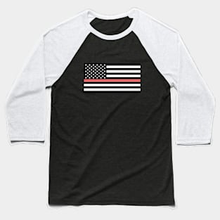 Firefighter American Flag Baseball T-Shirt